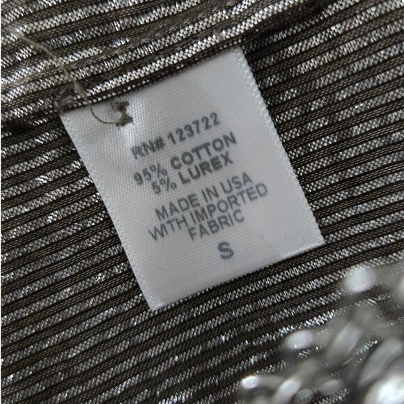 Xirena Theo Metallic Jumpsuit Brown Metallic Shimmer Cotton Lurex Belted Small - Picture 13 of 16